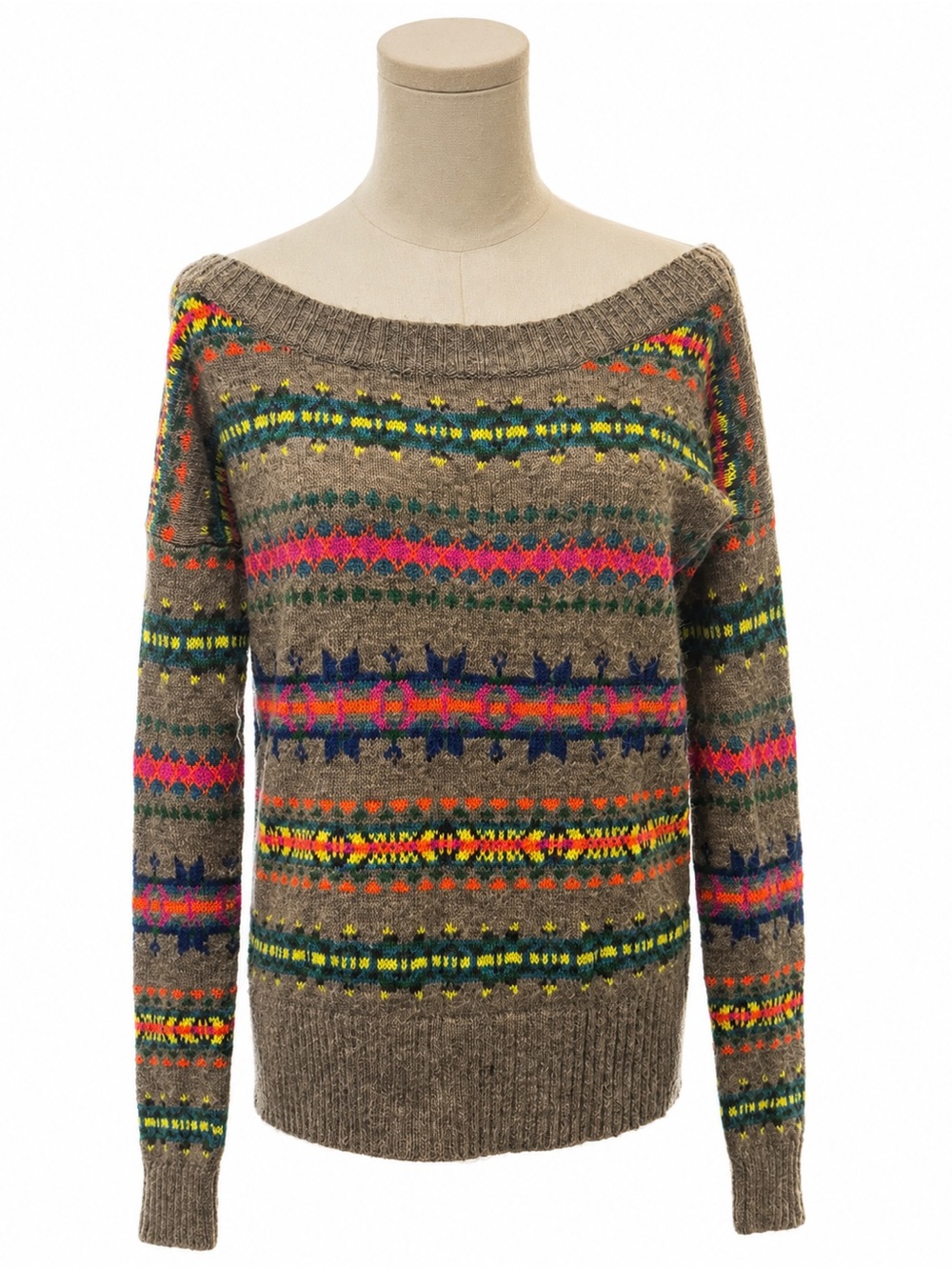 American Eagle Outfitters Vintage Y2K Fair Isle Wool Blend Sweater M